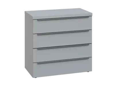 SIN 2 - 84Z kancelářská skříň, 4-zásuvková, 770x800x400, šedá